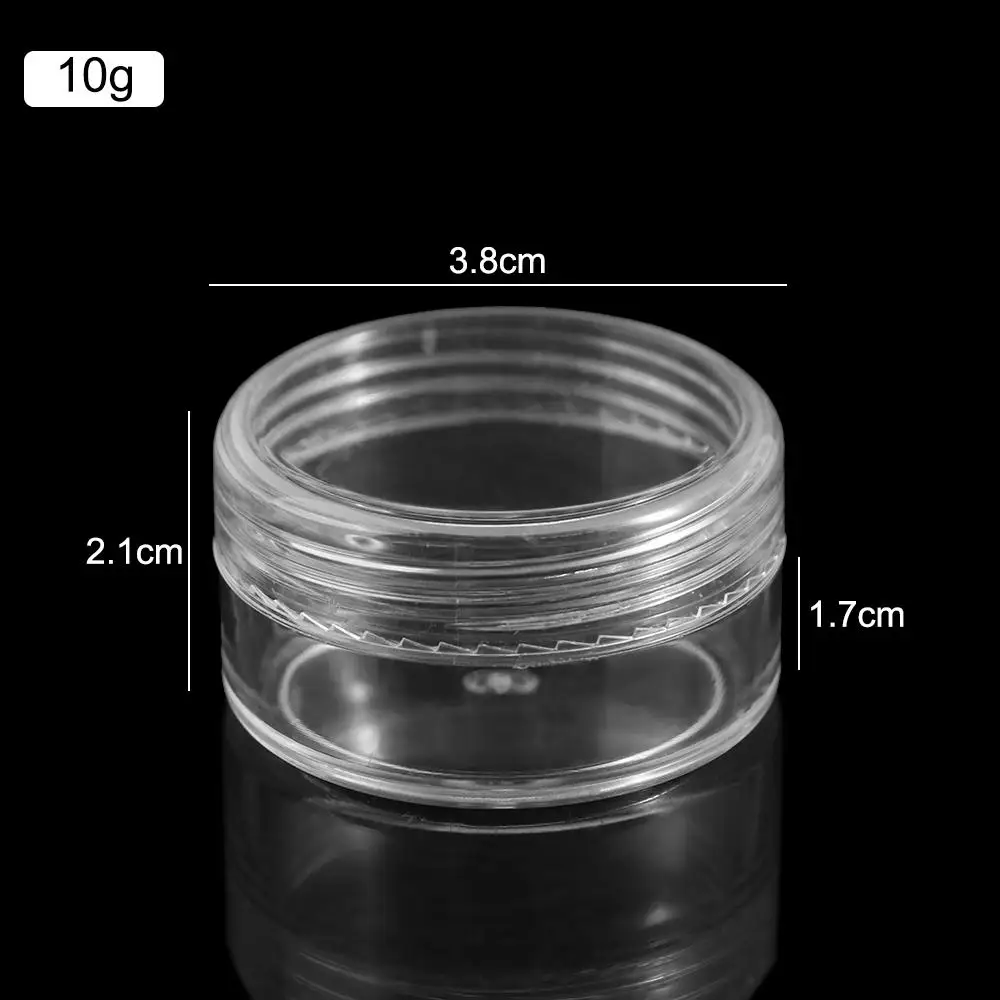 Transparent Clear Cream Jar Mini Portable Plastic Jewelry Storage Box Sub-bottling Roundness Small Round Jars Women