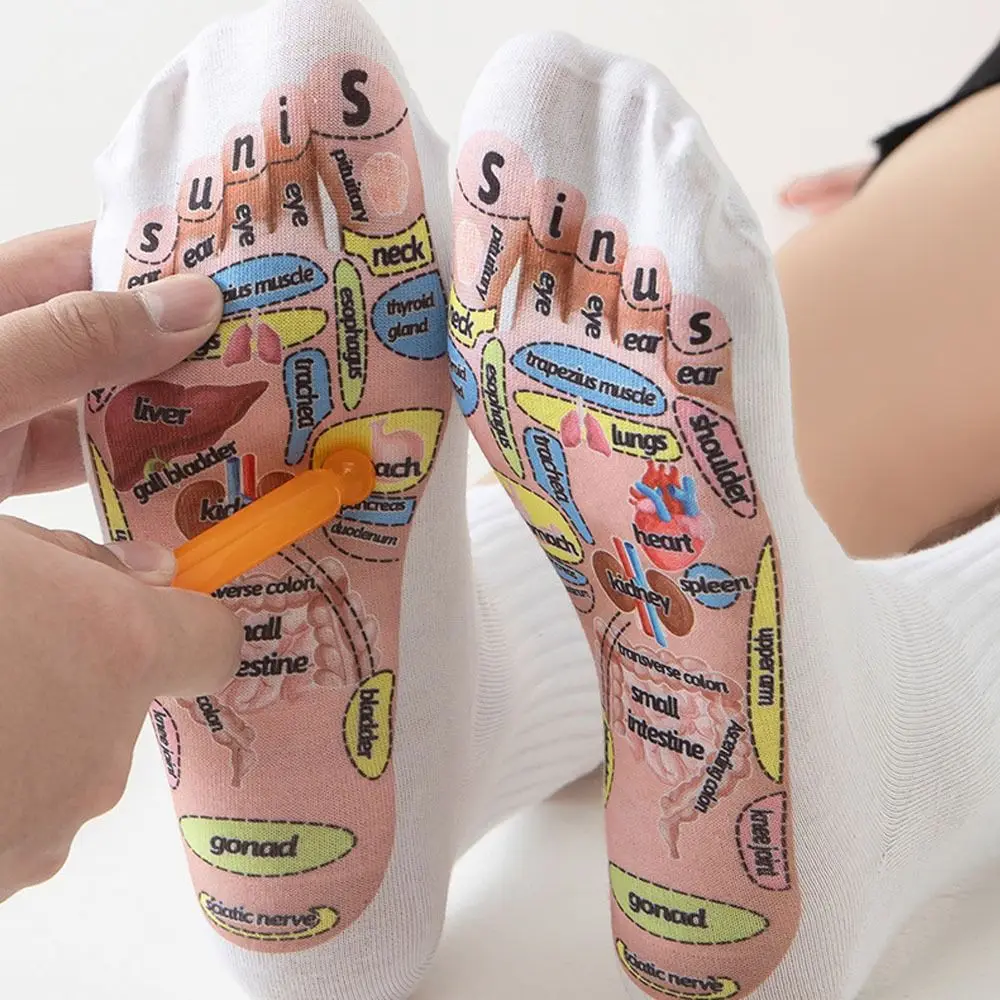 Pressure Socks Acupressure Reflexology Socks with Massage Tool Feet Massage Tool Feet Massage Socks Acupoint Schematic Socks