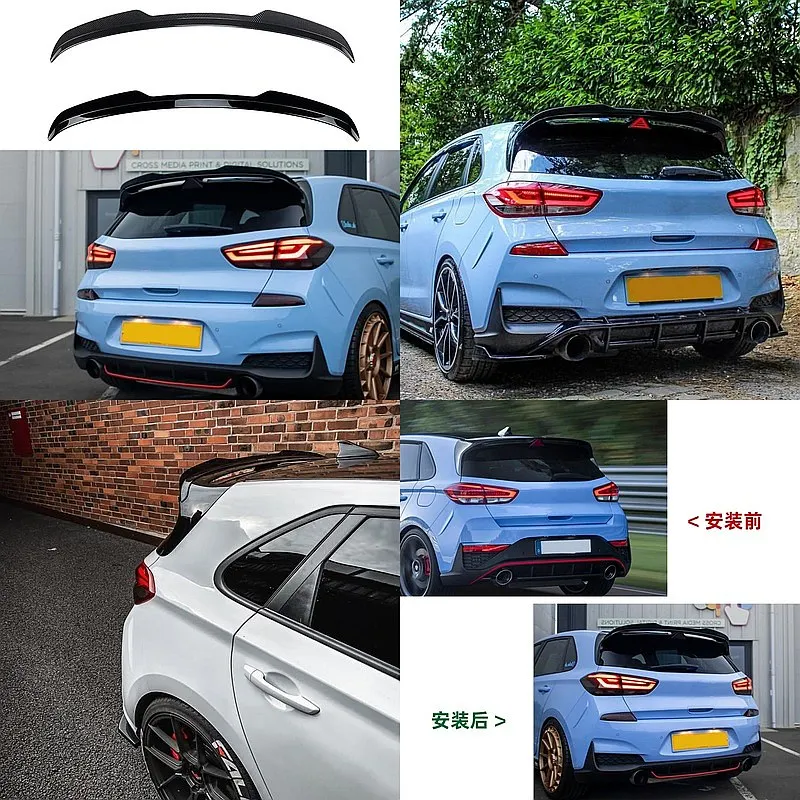

3D Carbon Fiber Style Rear Trunk Spoiler Wing Lip For Hyundai i30N MK3 2017+