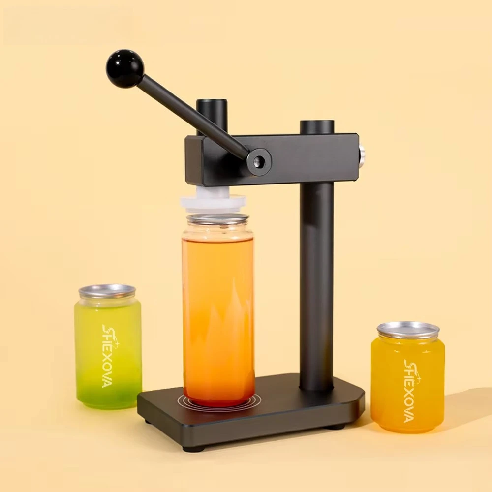 High Quality Plastic PET Can Hand Press Sealing Machine Commercial Manual Can Sealer Beverage Soda Cans Aluminum Lids
