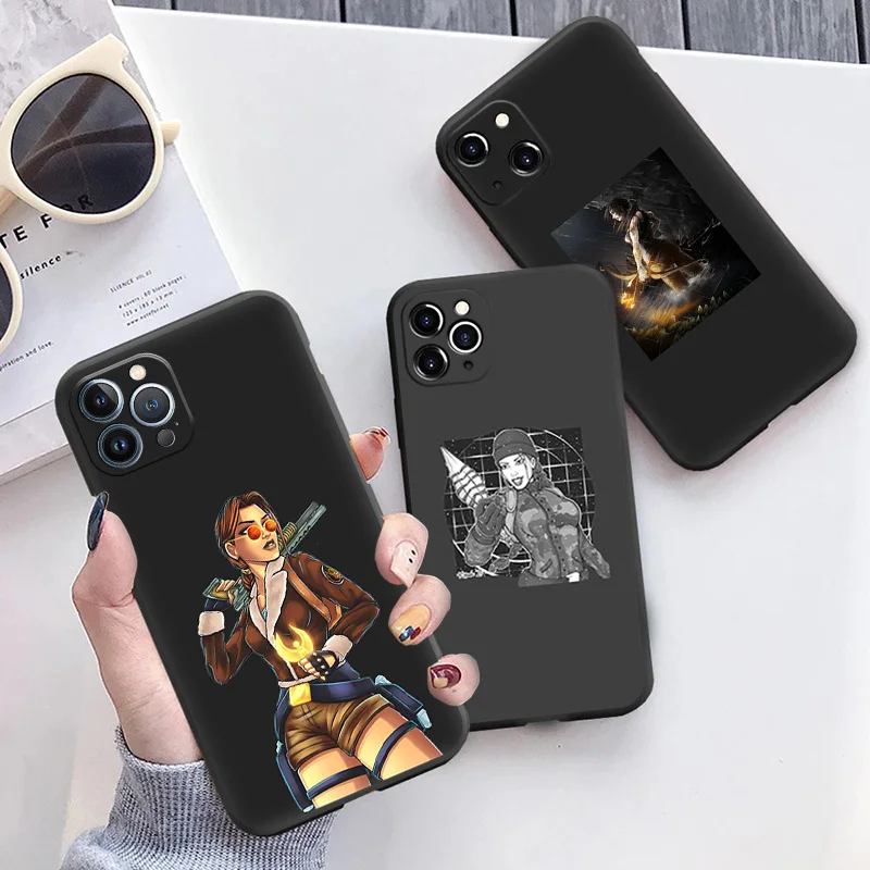 Tomb Raider Soft Silicone Phone Case For iPhone 16 Pro Max 15 14 13 12 11 XR XSMax 7 8 Plus 16Pro Matte Printing Protect Cover