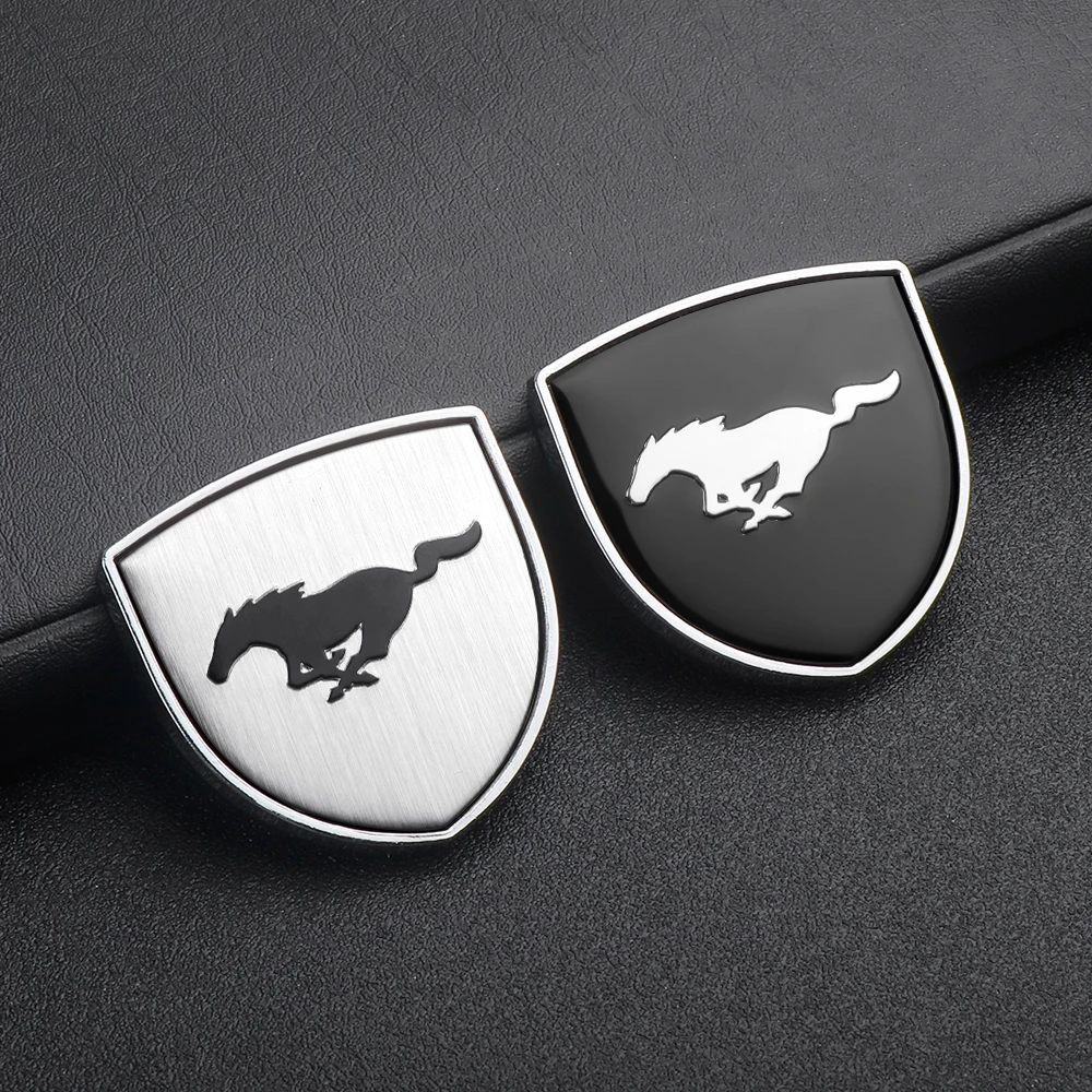 Mustang Shield Badge Car Logo 3D Metal Sticker Car Body Trunk Decorative Sticker For Ford Mk3 Mk7 Mk2 Fiesta Ranger Kuga Everest view 3