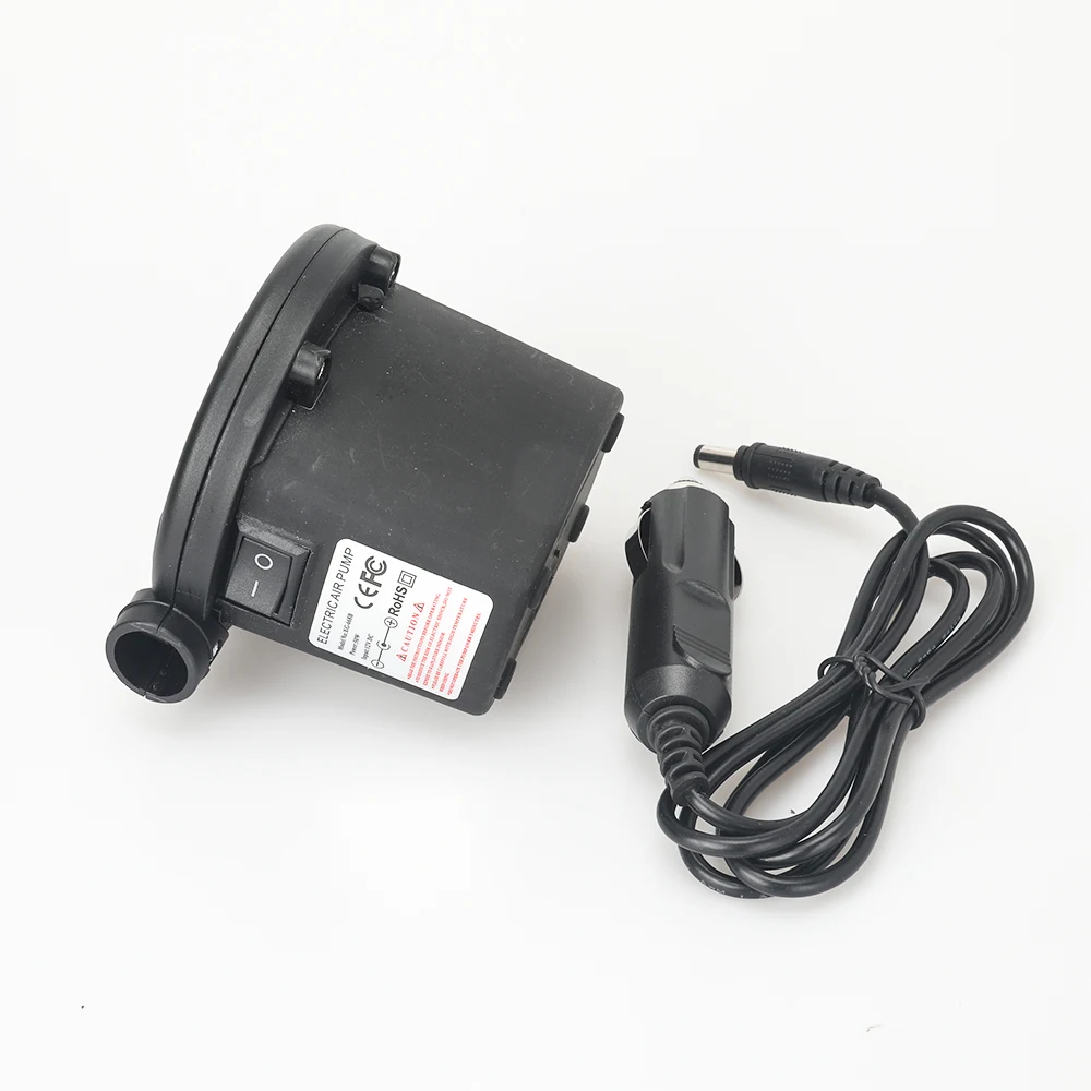 12V Electric Air Pump PVC Inflatable Fishing Boat Bed Mattress SUP Stand Up Paddle Board Kayak Outdoor Camp Inflation Deflation