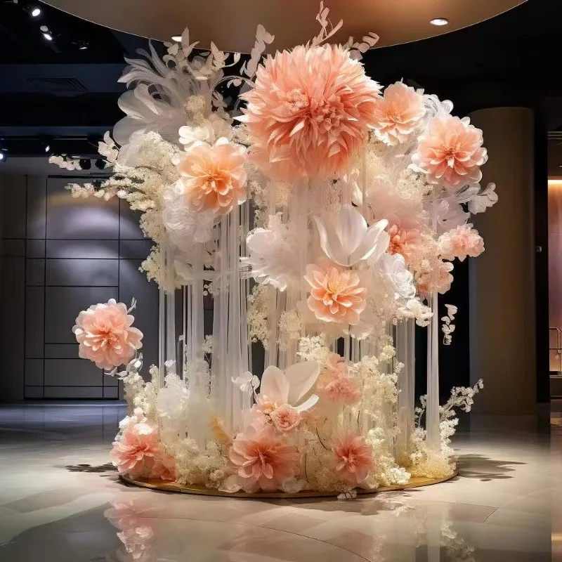 Giant Dream Artificial Art Installation Background Flower Wall Wedding Home Decoration Event Decoration Background