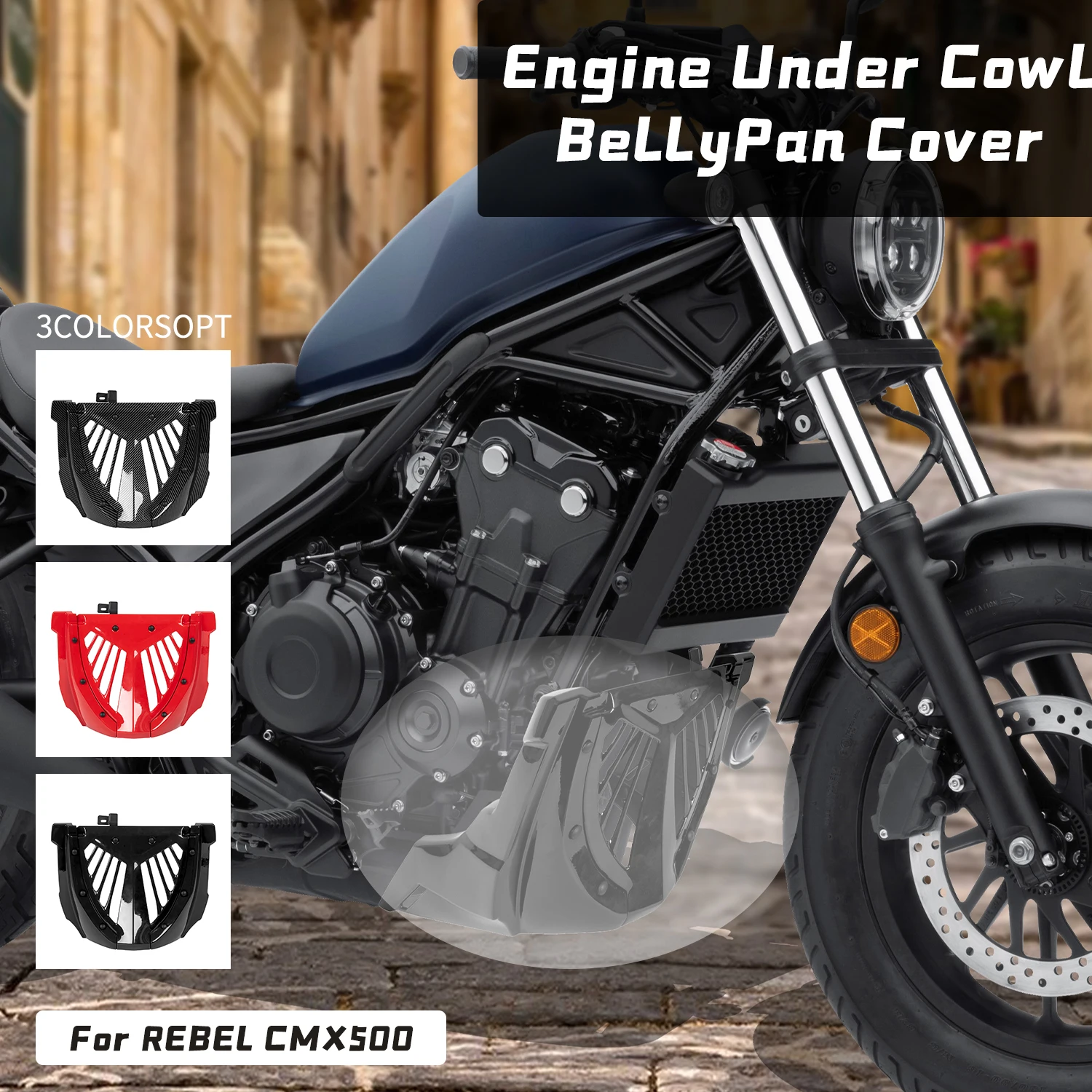 دراجة نارية المحرك السفلي البطن عموم المفسد هدية لهوندا المتمردين 500 CMX500 CM500 2017 2018 2019 2020 2021 2022 2023 2024