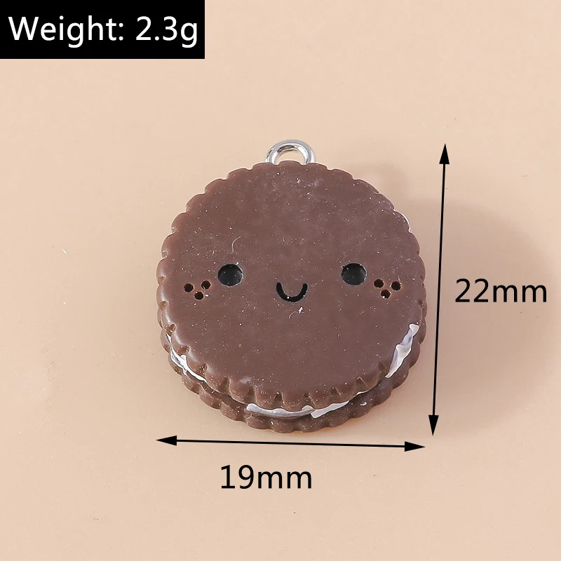 15 Stück Mix Harz Schokolade Charm Dessert Food Charms für Halskette Armband Ohrring Schlüssel bund DIY Schmuck herstellung Zubehör – Detail 14