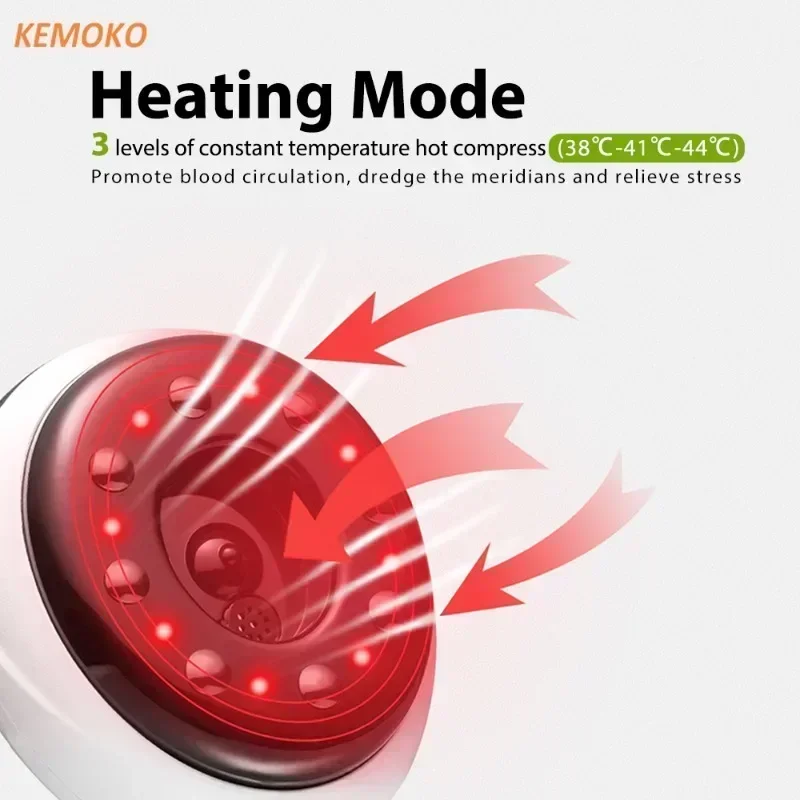 Electric Body Guasha Massager Vacuum Cupping EMS Guasha Scraping Body Massager Suction Cup IR Heating Fat Burner Body Massger - Image 5