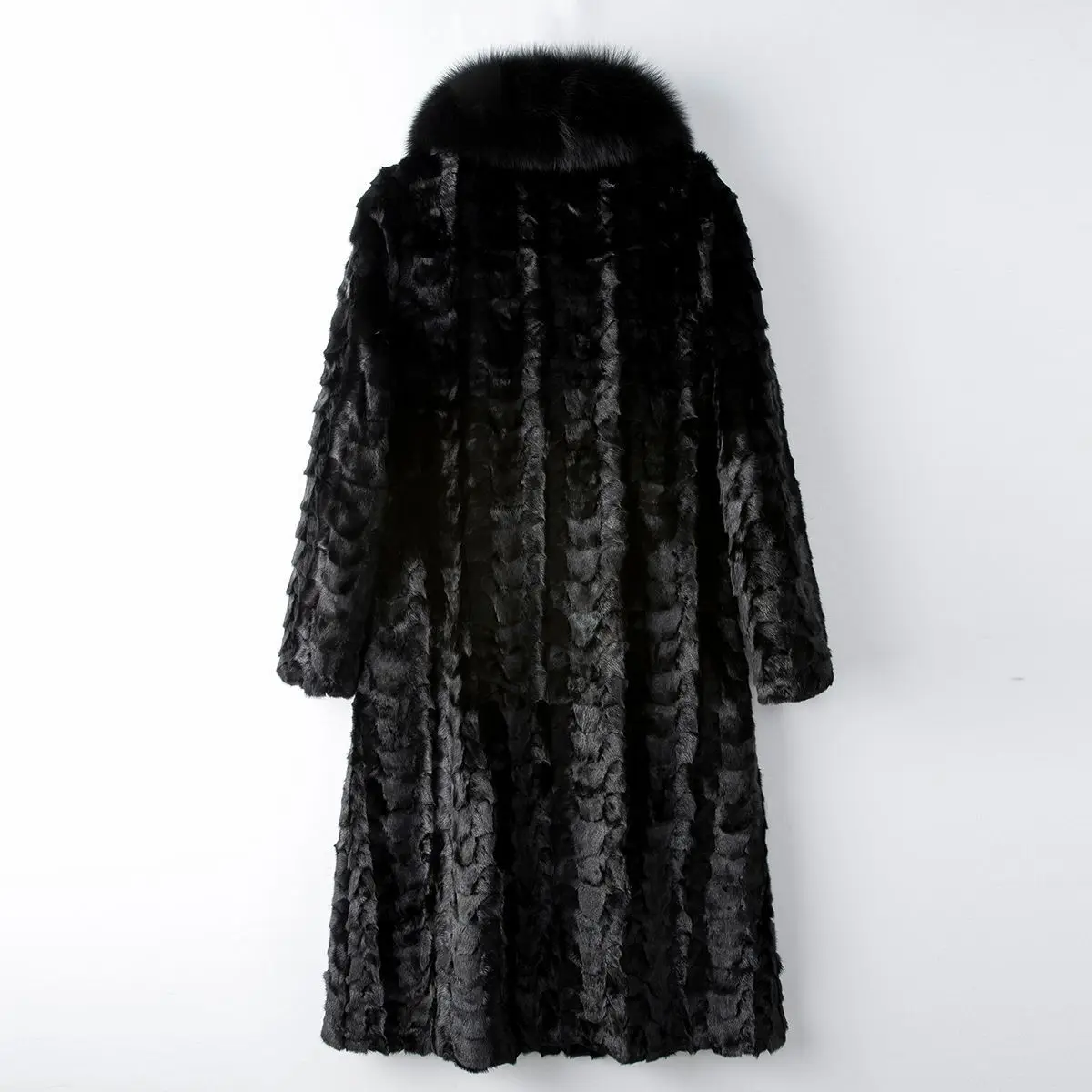 Haining fur collar fur coat 2024 winter new mink and mink women's fur coat