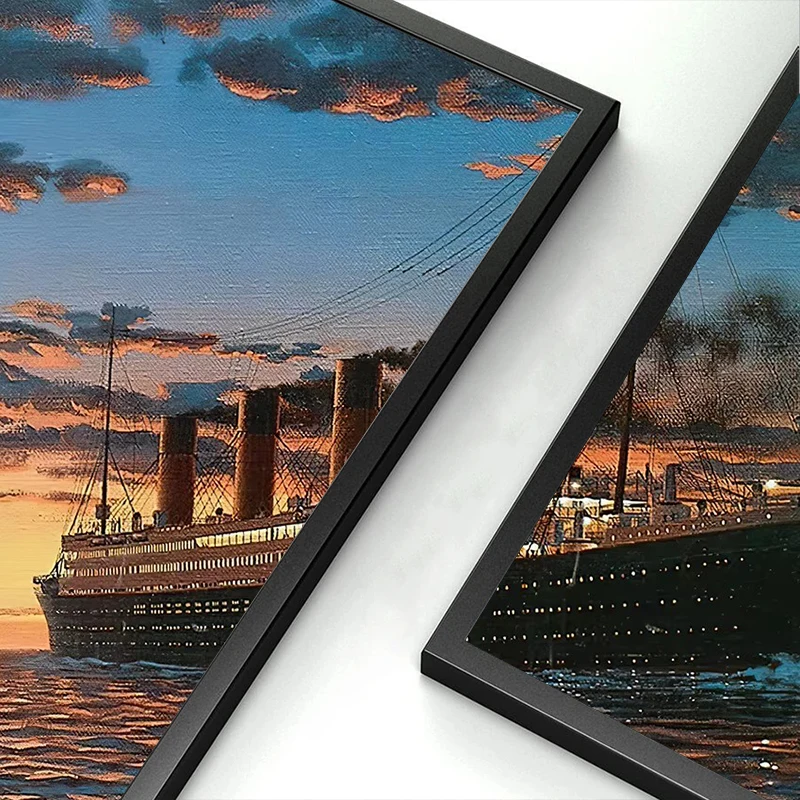 The Boat in Titanic Ship Shipwreck Classic Movie Canvas Painting Poster and Print Wall Art Picture for Living Room Home Decor