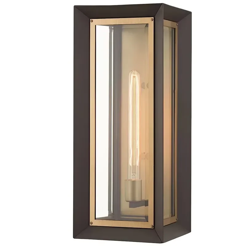 Modern Vintage Countryside Outdoor Lighting Black Outside Front Door Entryway Porch Lantern Wall Sconce