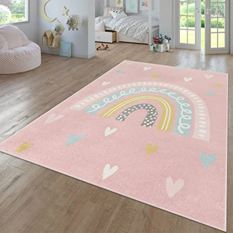 Rainbow Baby Crawling Rug Non Slip Floor Mat WashableCarpet For Living Room Children Bedroom Home Hallway Balcony Decoration