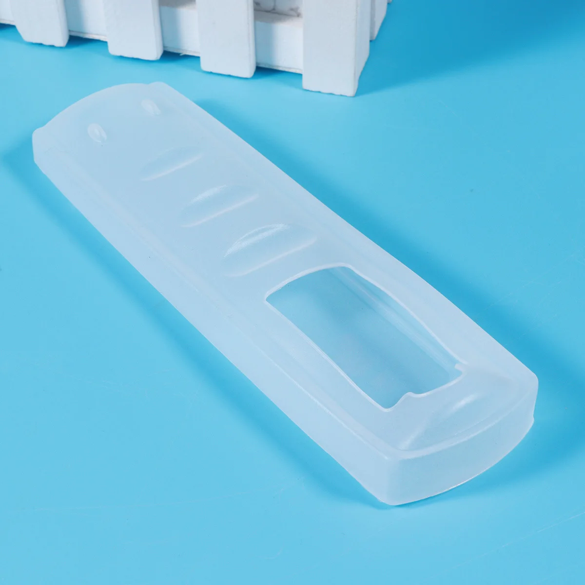 

1pc 18.5 X 5 X 2Cm Silicone Remote Controller Cover Transparent Waterproof Dust-Proof Protector Case For Audio Video Air