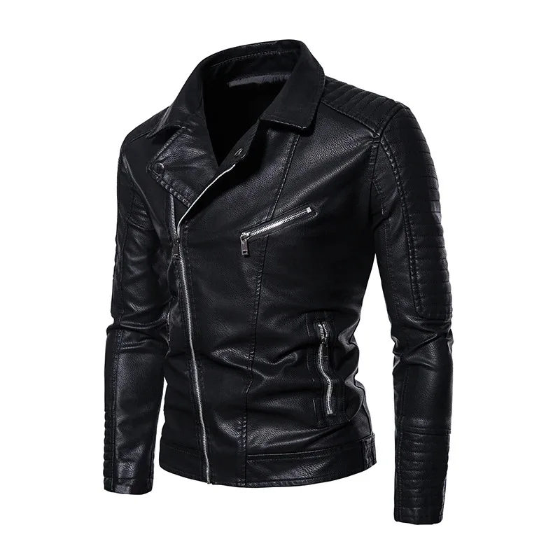 

New American Leather Coat Men's, Leather Jacket Men's Motorcycle Retro Tactical Top, Waterproof Coat