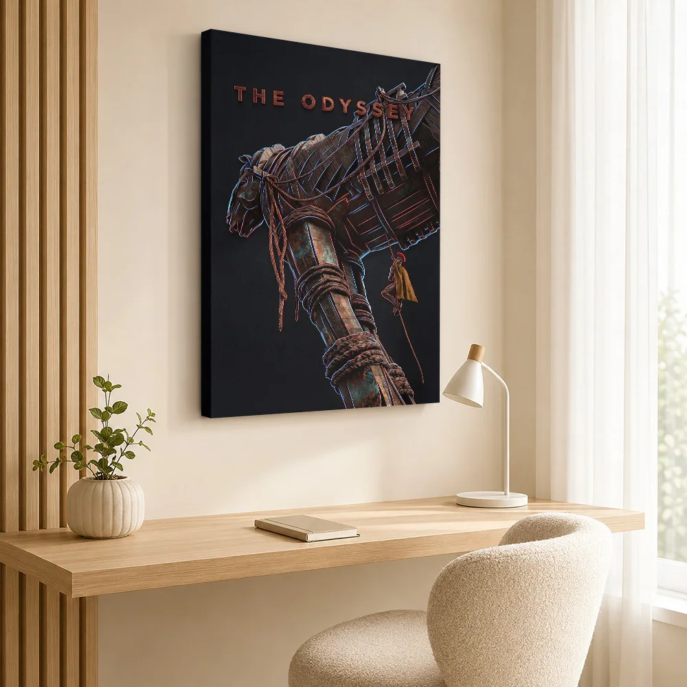 The Odyssey Trojan Horse Framed Canvas Print Poster Customized Photo Spiritual Mythology Wall Paintings Decoration for Bedroom