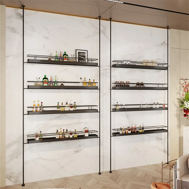 Wall Mounted Display Wine Cabinet Storage Whiskey Luxury Outside Wine Cabinet Modern Standing Wood Vinoteca Bar Decoration