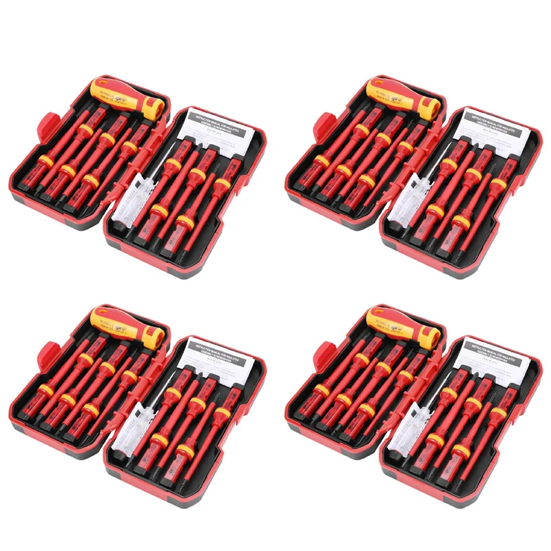 

【Декор своими руками】Набор изолированных отверток VDE, 52 шт., CR-V, высокое напряжение, 1000 В, магнитная шлицевая отвертка Torx Phillips, прочная