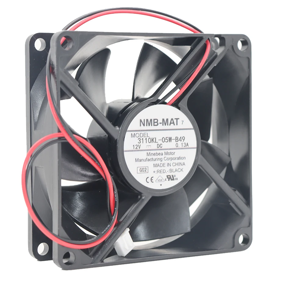 Original NMB 3110KL-05W-B49 8025 8cm 24V 0.13A Frequency Converter Heat Sink Fan for Electronic Components