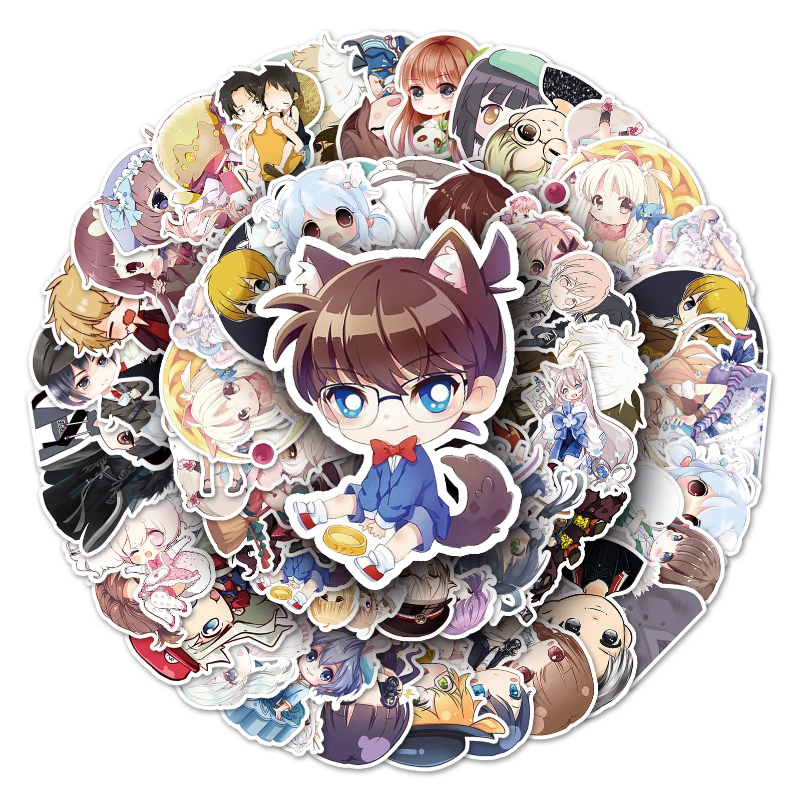 52 قطعة فتاة لطيفة ثنائية الأبعاد صغيرة جديدة شخصية الإبداعية الزخرفية الكتابة على الجدران ملصقات DIY بها بنفسك كوب ماء الغيتار لوح التزلج