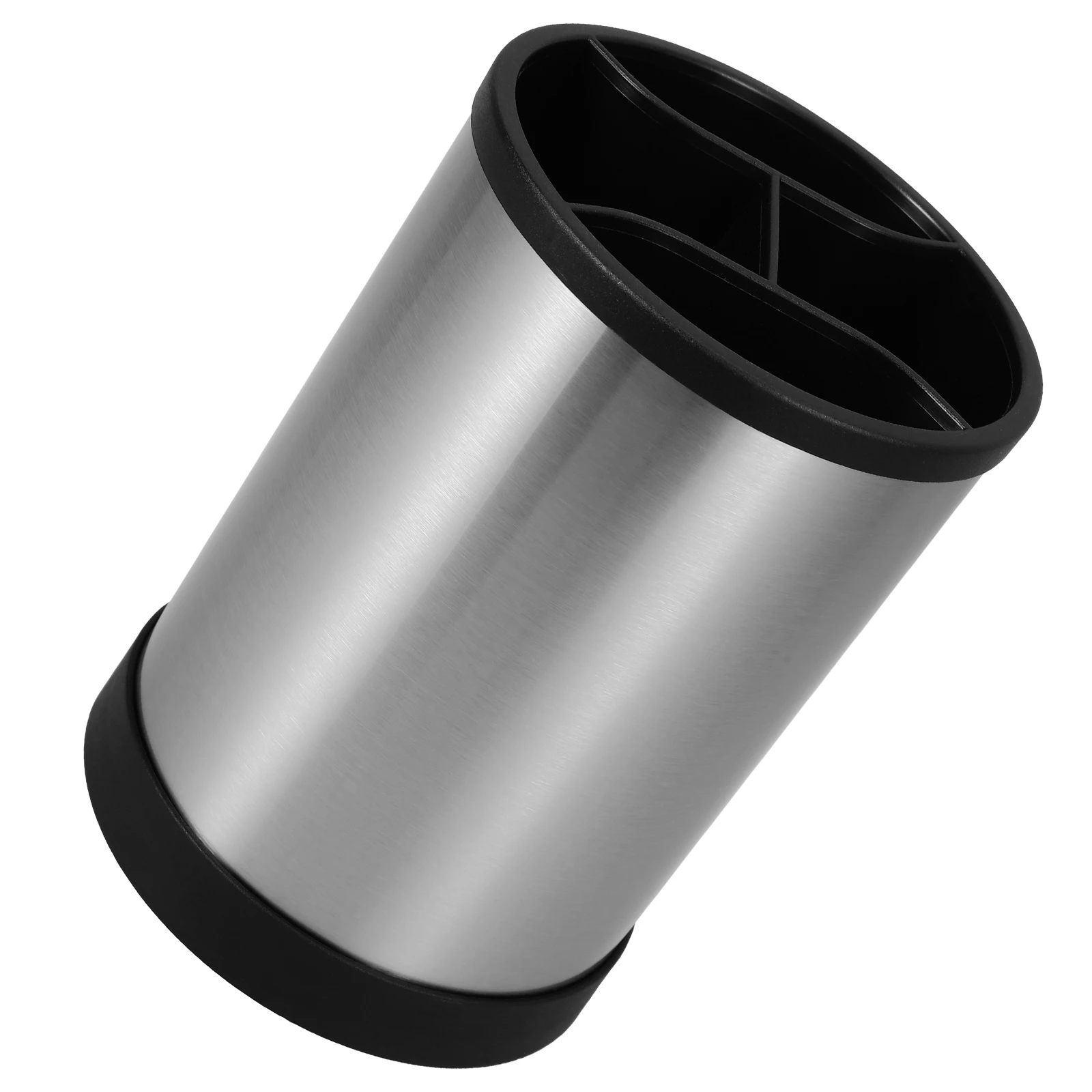 

Kitchenware Storage Bucket Black Utensil Holder Stainless Steel Chopstick Organizer Spoon Fork Rack Silverware Container
