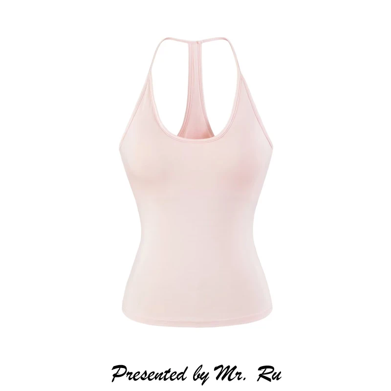 Ant Waist Vest Women's Deep V Neck Strap Top Hanging Neck Design Age Reducing Base Layer Shirt Fashionable Slim Fit Short Style