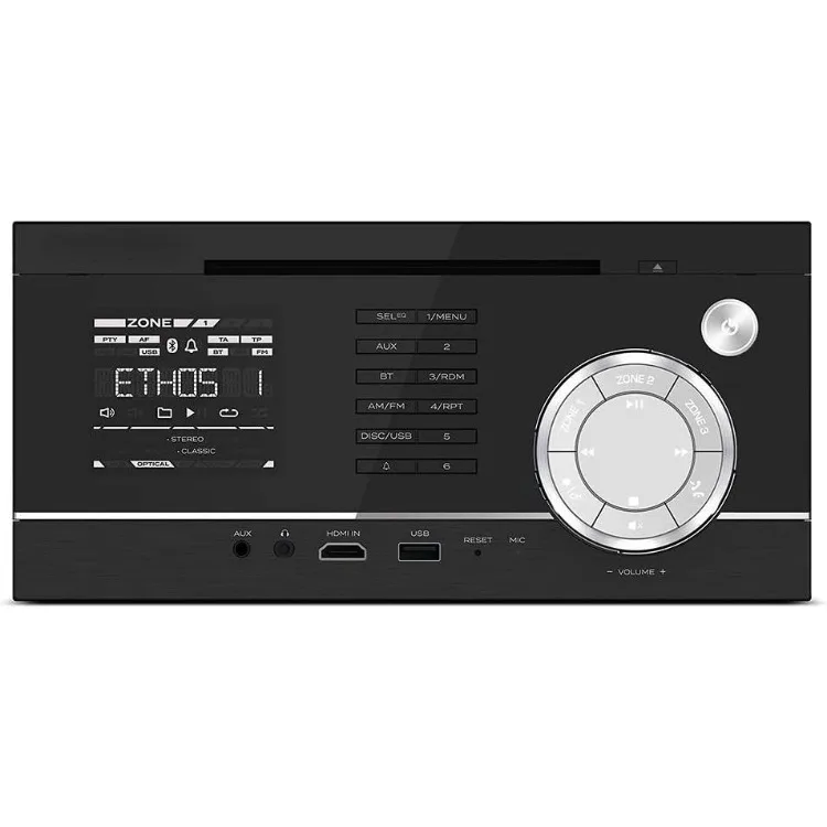 RV and Marine Entertainment System, 260W, 3-Zone Audio, Bluetooth Enabled, Built-In CD/DVD Player