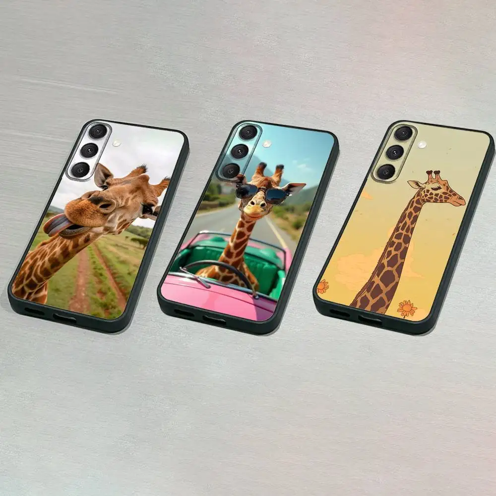 

Cute A-Animal G-Giraffe Phone Case For Samsung S25,S24,S23,S22,S21,S20,S10,Ultra,Plus,Lite,FE,Soft Silicone Black Cover