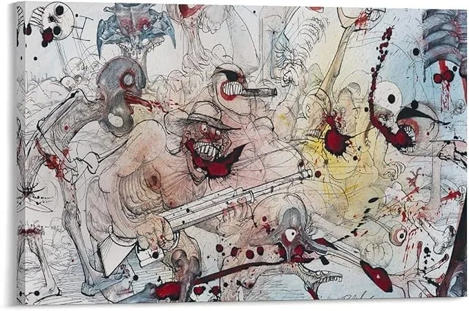 Curse Of Lono Poster Het geheim van dromen, angst en walging Hunter S Thompson door Ralph Steadman Wall Art Rome Decoration