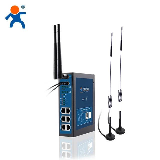 USR-G808-EE M2M Industrial Wireless 4G Router With Dual SIM - Dual LTE modules