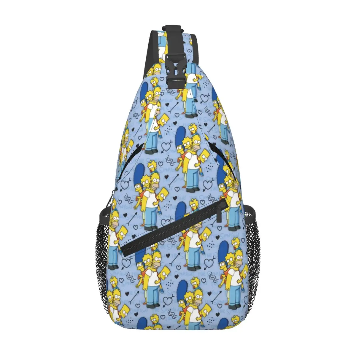 

Custom The Simpsons Shoulder Crossbody Chest Backpack Cycling Shoulder Chest Bags Sling Bag Homer Marge Bart Shoulder Backpack