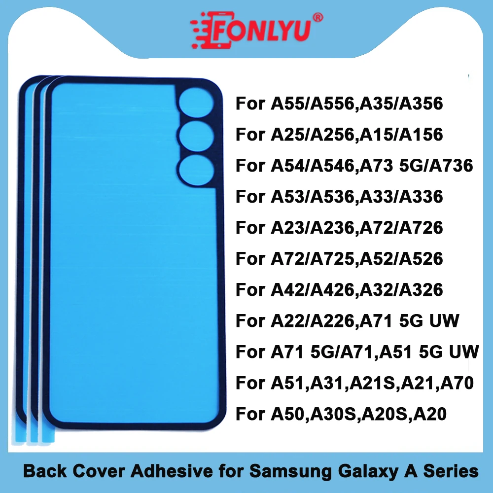

FONLYU водостойкая клейкая задняя крышка для Samsung Galaxy A54 A34 A14 A51 A20 A215U A217 A256 наклейки на заднее стекло клейкая лента