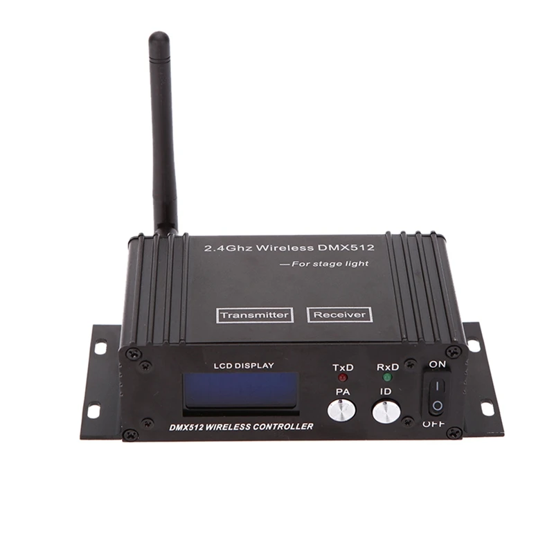 ABGZ-2.4G Wireless DMX 512 Controller Transmitter Receiver LCD Display Power Adjustable Repeater Lighting Controller