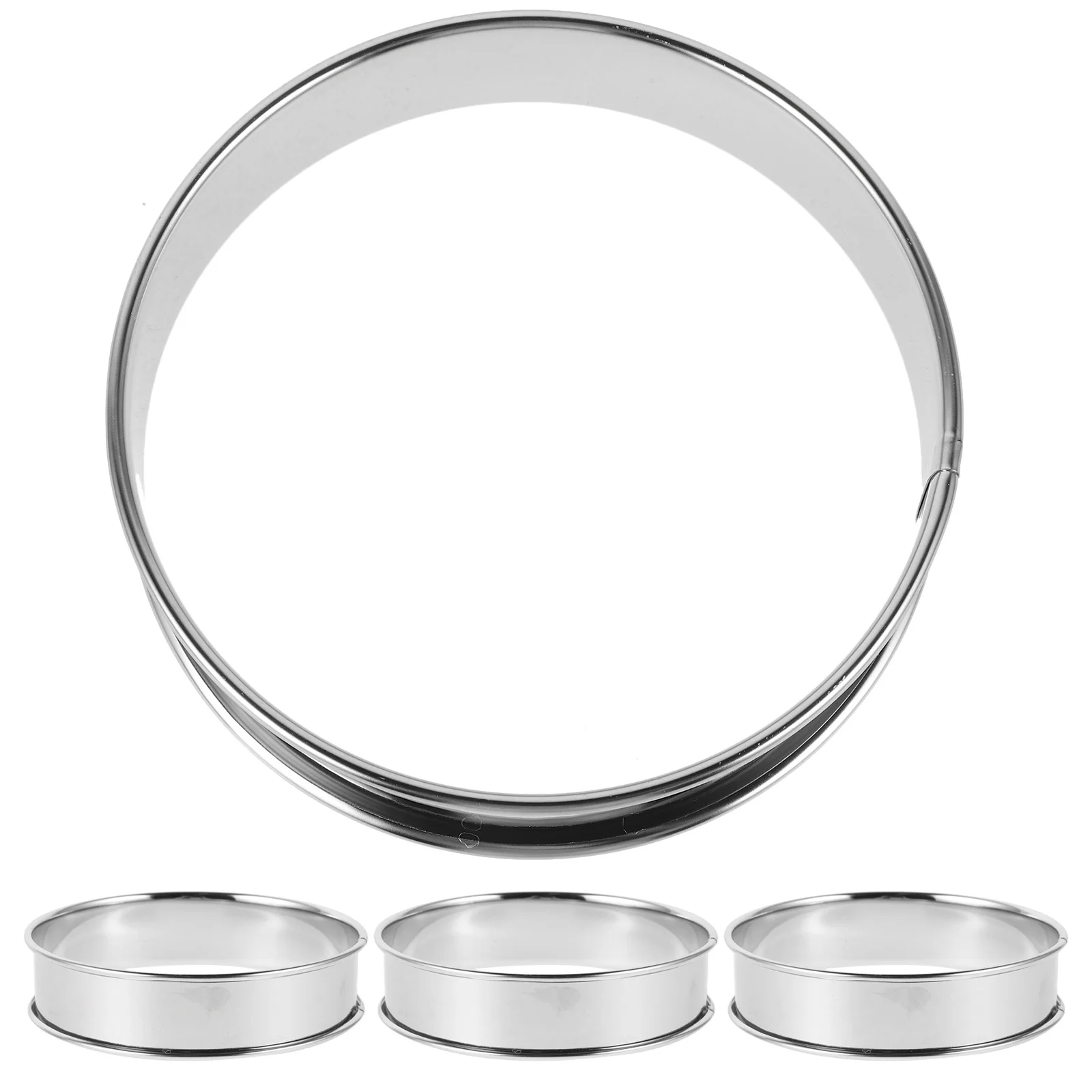 

4pcs Stainless Steel Muffin Rings 10Cm Baking Molds For Pancakes Eggs Crumpets Tart Kitchen Bakeware Baking Accessories
