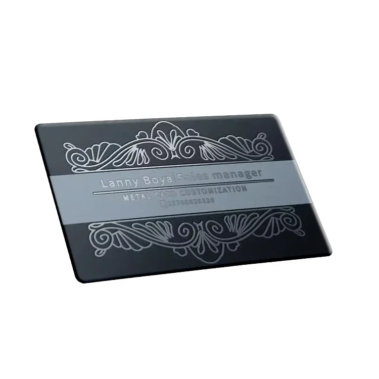 

Metal Blank Stainless Steel Cheap Customized Card Embossed Engraved Luxury Metal Vip Membership Visiting Business Cards
