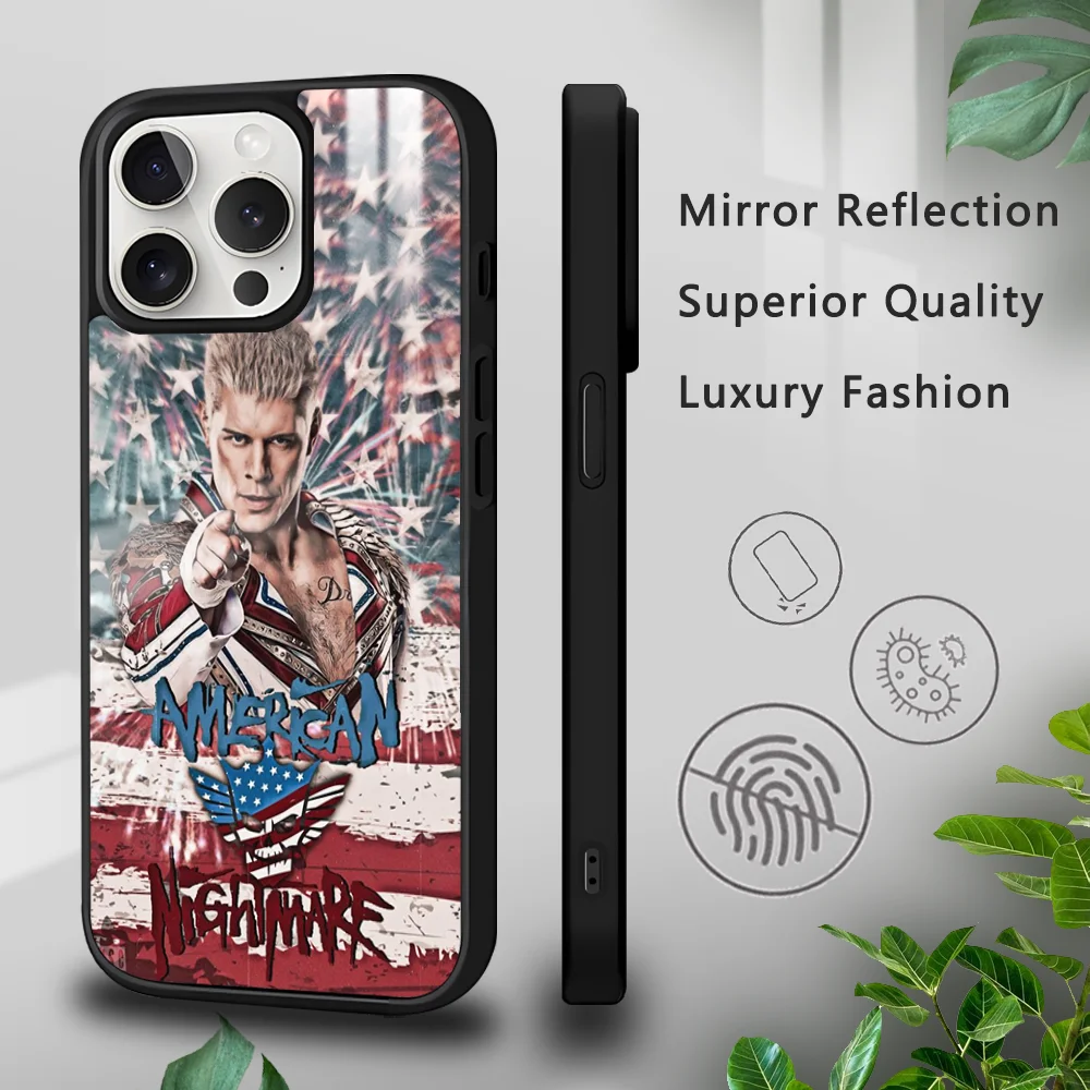 C-Cody Rhodes Phone Case For iPhone 16 15 14 13 12 11 Pro Xs Max Mini Plus Celulares Hard Funda