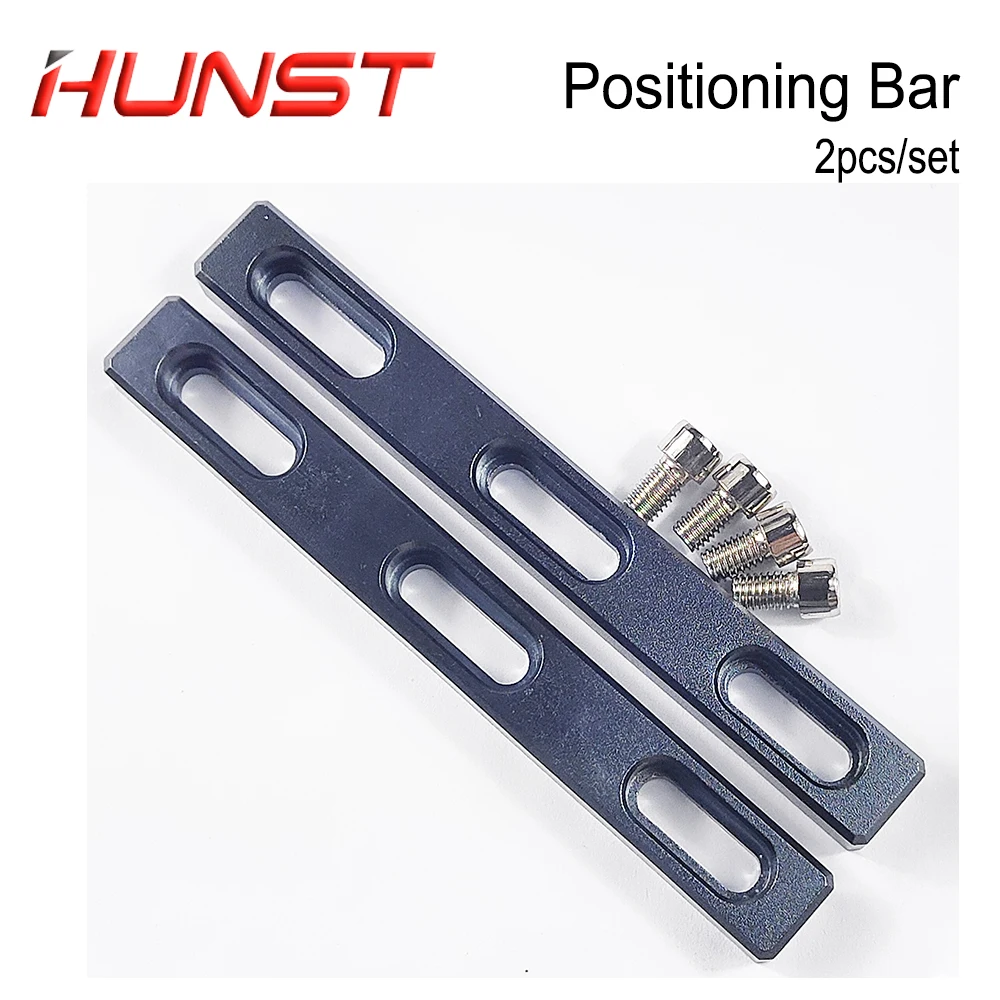 Hunst Worktable Positioning Bar 2pcs 130*16mm Dia.6mm + 4pcs Positioning Screw for DIY Fiber & Co2 & UV Laser Marking Machine