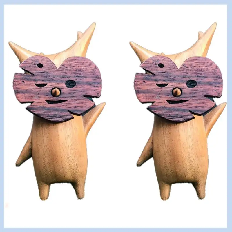 

AS63-2PCS Деревянная статуя, украшение из смолы, статуя ручной работы для любителей игр, прочный, простой в установке C