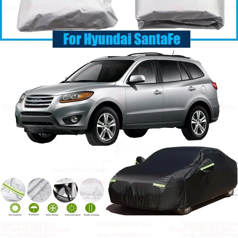 

Full Car Cover Anti UV Snow Sun Rain Resistant Protector Cover Dustproof For Hyundai Santa Fe