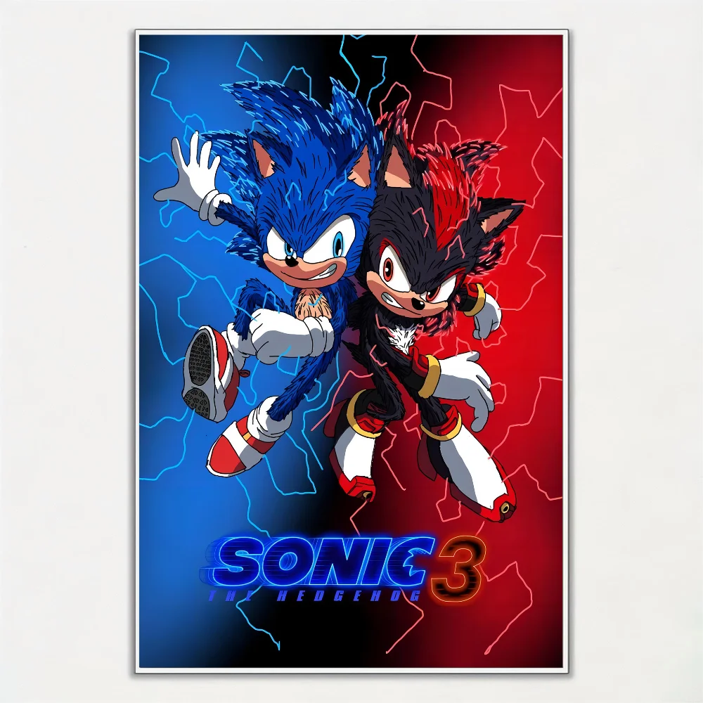 Video Games Sonics Poster Wall Art Home Decor Room Decor Digital Painting Living Room Restaurant Kitchen Art