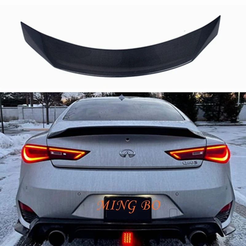 

FOR Infiniti Q60 Q60S ASPEC Style Carbon fiber Rear Spoiler Trunk wing 2013 2014 2015 2016 2017 2018 -2023 FRP Forged carbon