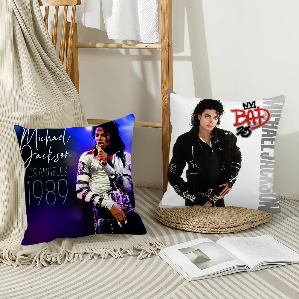 Federa per cuscino cantante Michael Joseph Jackson, decorazione per la casa, adatta per divano da ufficio per auto da camera da letto