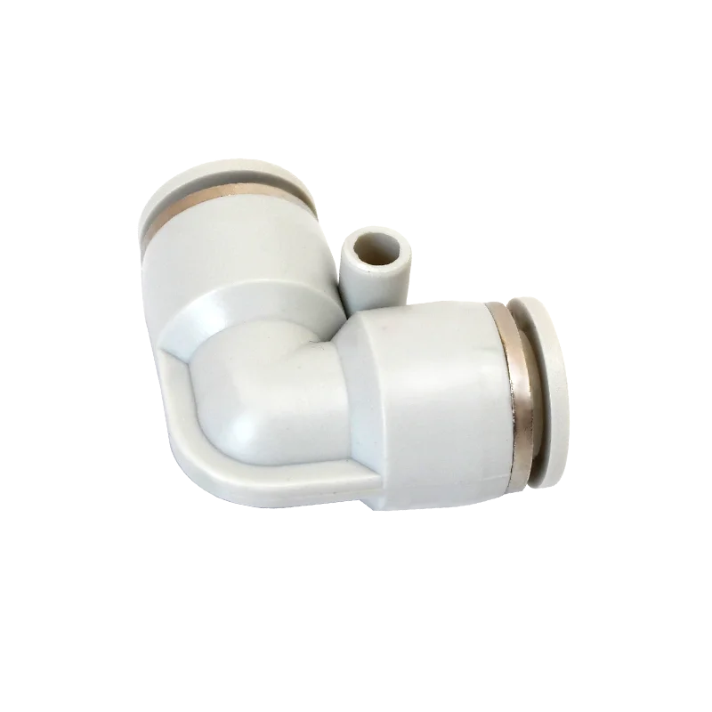 2 Pcs Black/White PV Pneumatic Joint Right Angled 90 Degree Plastic Elbow PV 04 06 08 10 12 16mm Gas Pipe Quick Connector