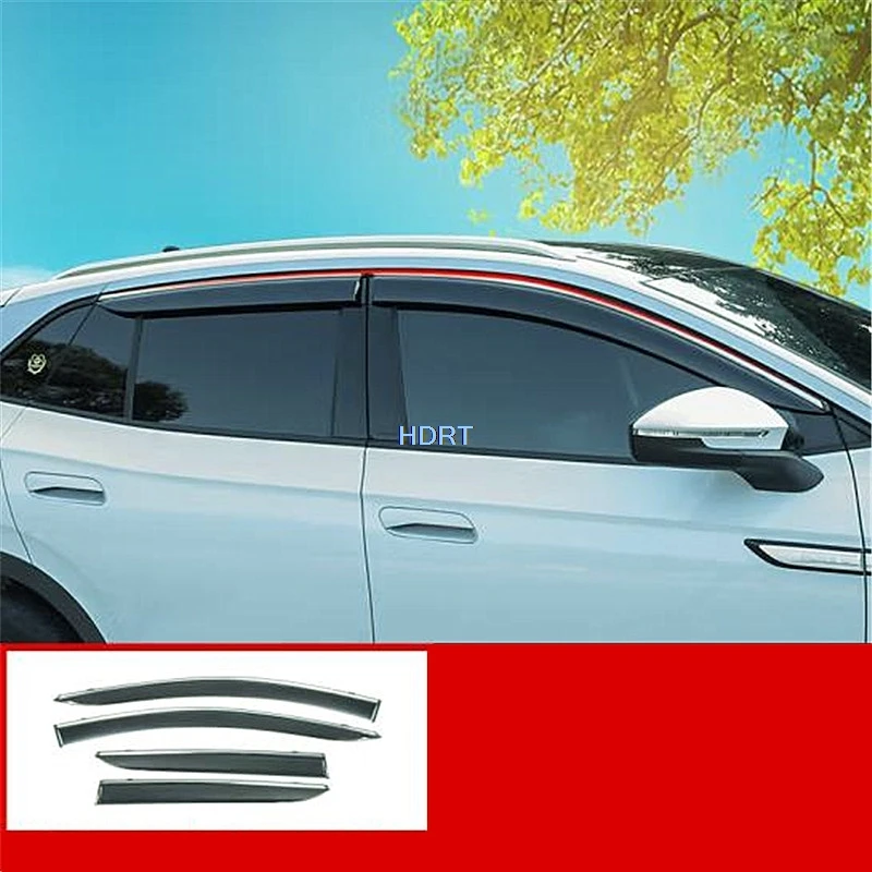 

For Volkswagen ID.4 X ID.4 Crozz 2021 + Car Styling Accessories Side Window Vent Visor Sun Rain Deflector Guard Awning Shelter