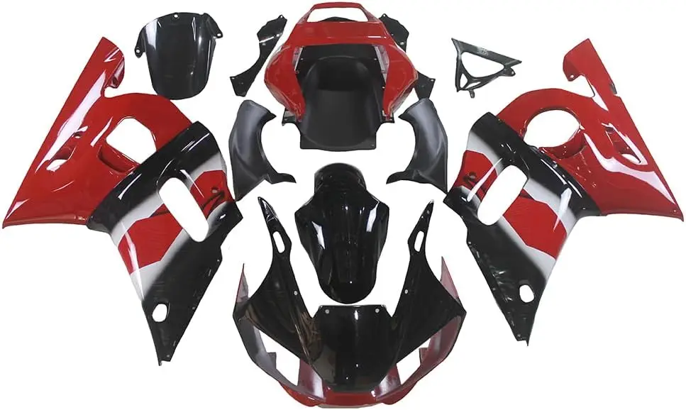 Red Black Fairing Kit Fit for 1998-2002 Yamaha YZF R6 1999 2000 2001 YZF-R6 98 99 00 01 02 Bodywork Injection Plastic ABS Body