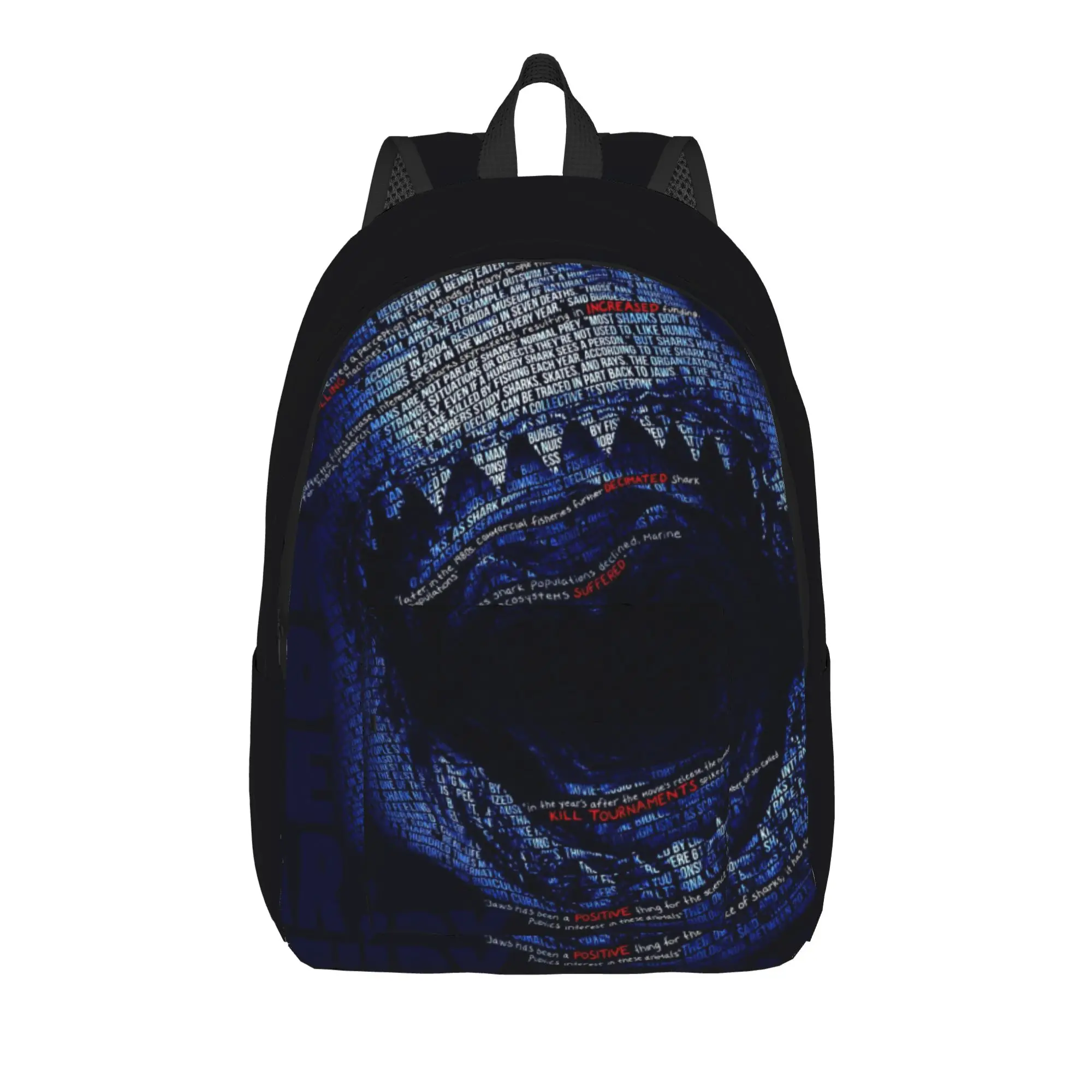 Jaw-Shark Classic Film Amity Island Backpack Boy  Durable Backpacks Polyester Cute School Bags Camping Designer Rucksack