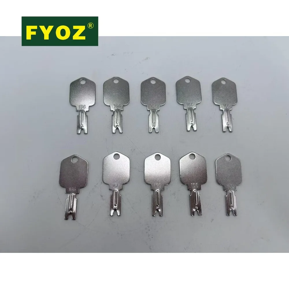 10 PCS 186304 Ignition Keys K166 For Komatsu Excavator, Construction Machinery Parts