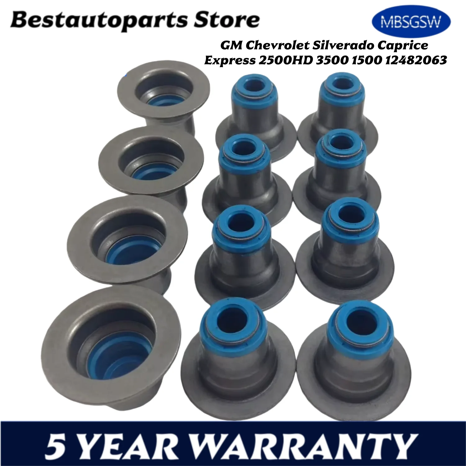 Valve Seals Metal LS1 LS3 LS6 313 X 500 4.8/5.3/5.7/6.0L  for GM Chevrolet Silverado Caprice Express 2500HD 3500 1500 12482063