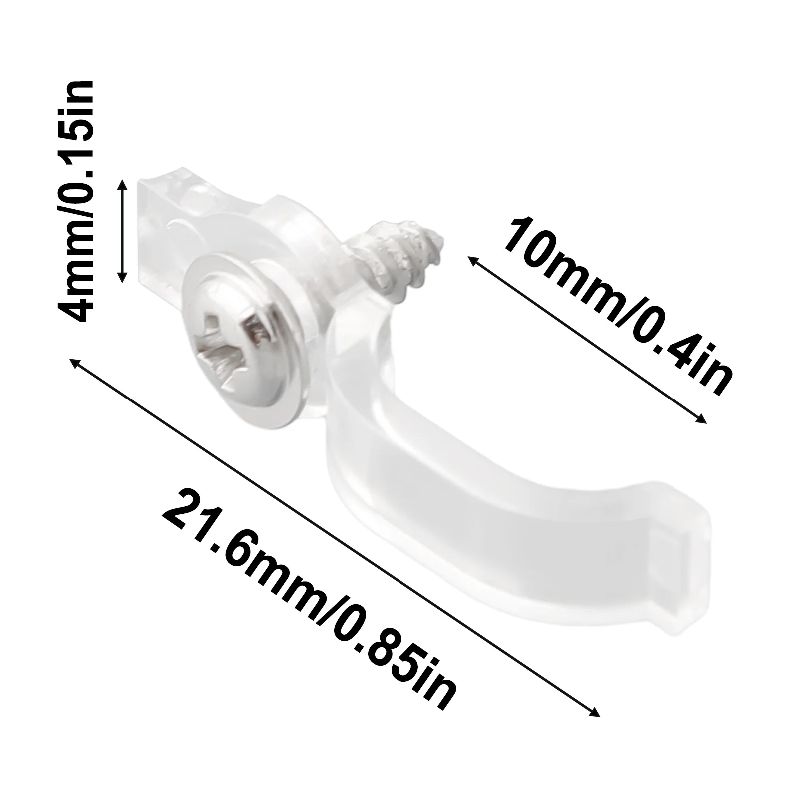 Secure and Convenient Side Fixing Clips for Waterproof LED Strip Lights, Easy Installation with Anti Rust Screws