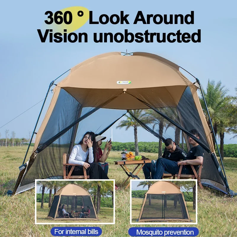 Outdoor camping mesh tent rainproof sunscreen mosquito proof  fishing, picnic sunshade tent beach sunshade tent 10 people