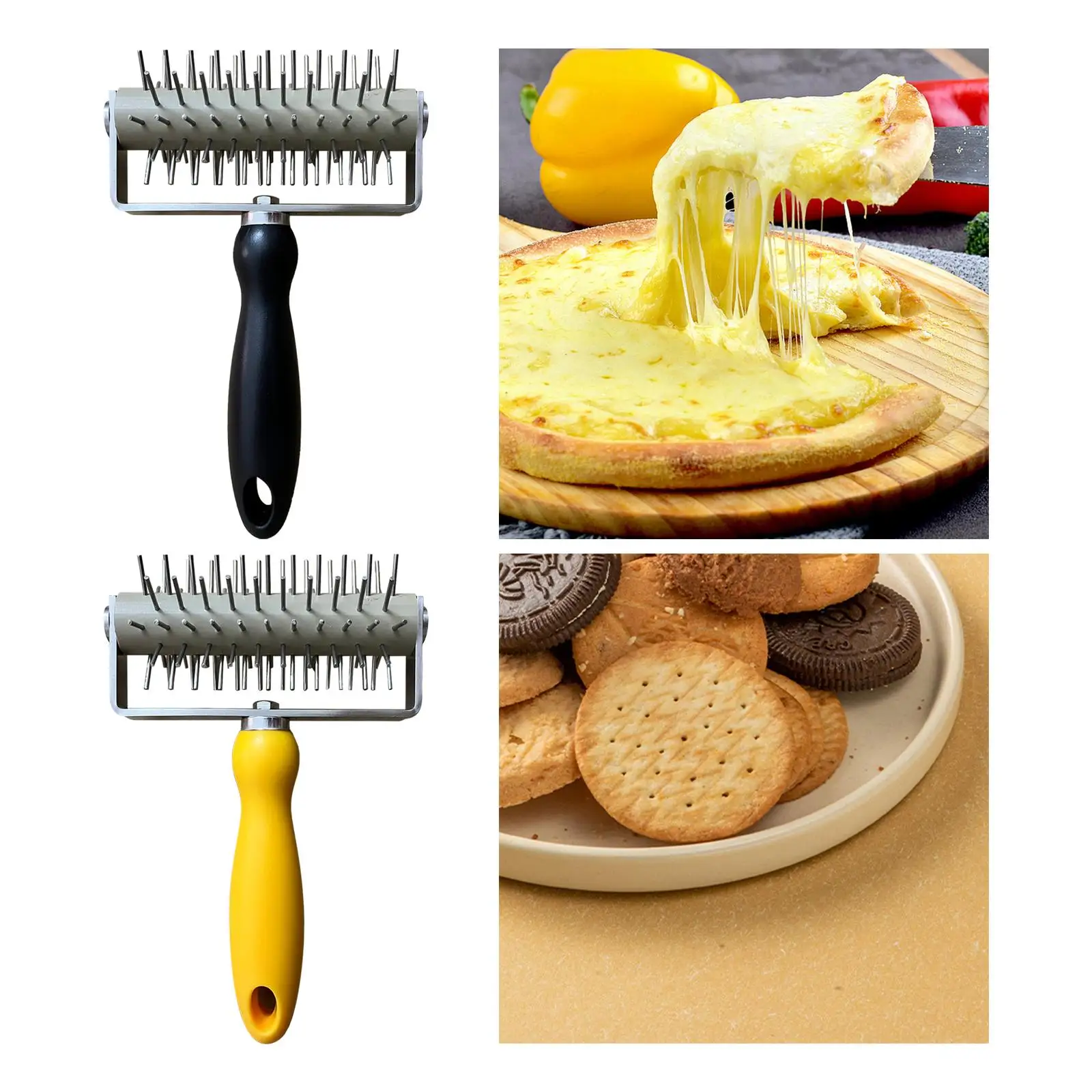 

Ролик для теста для пиццы, простой в использовании ролик для пробивки отверстий в тесте, кондитерский дырокол для сэндвичей, плоского хлеба, выпечки «сделай сам»