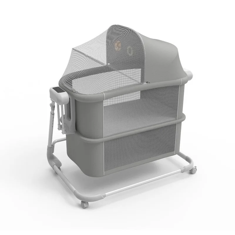 Baby Electric Cradle Sleeping Basket Multifunctional Cradle Bed Newborn Sleeping Artifact